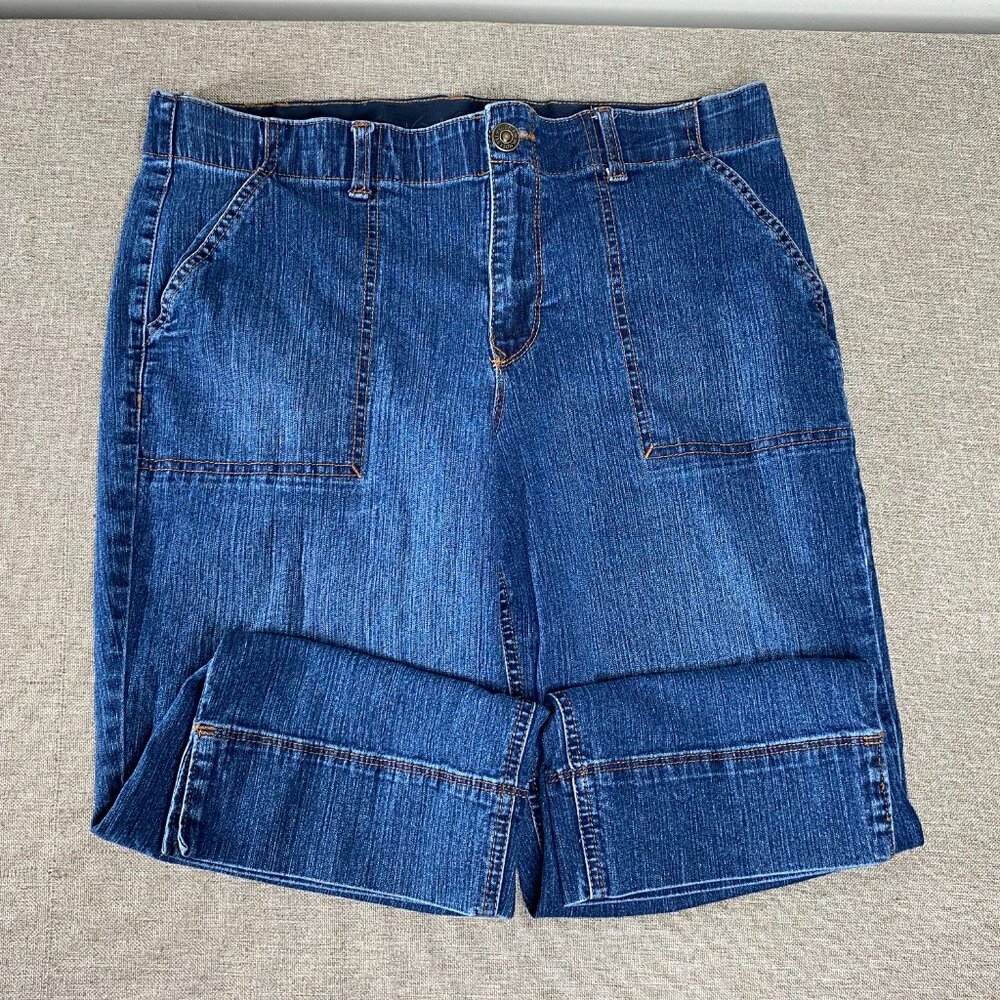 Gloria Vanderbilt Capri Denim Jeans Women's 12 Mid Rise Blue Casual Pants - Picture 3 of 14